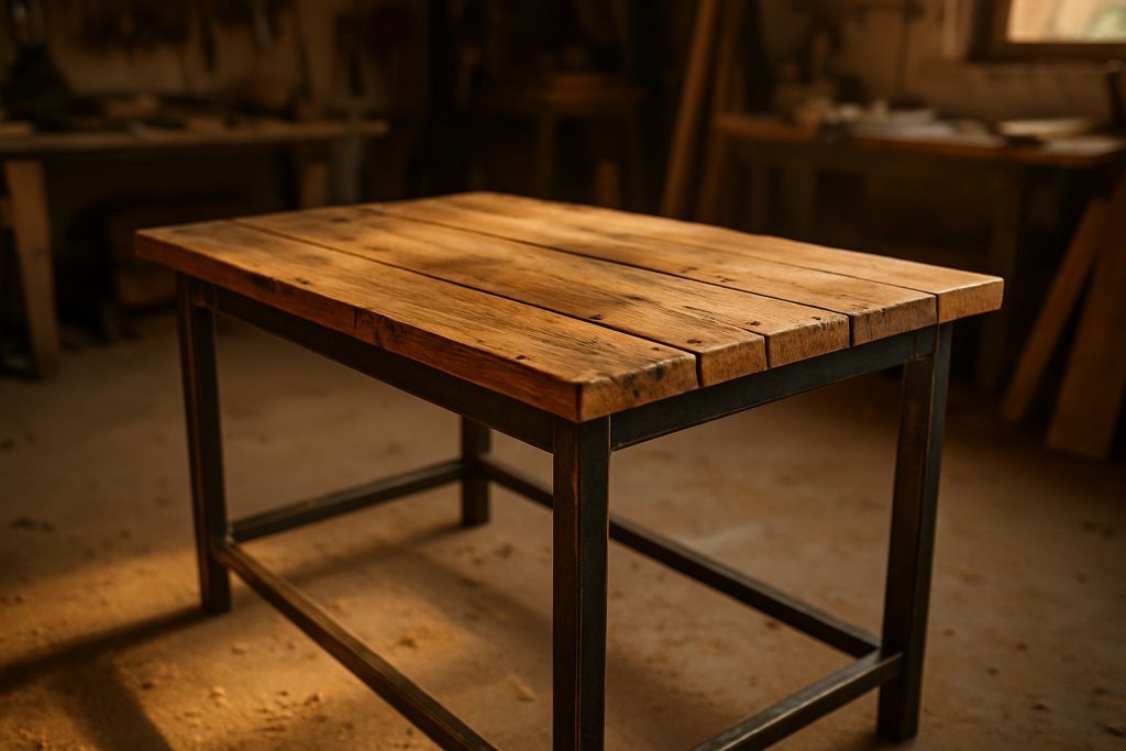 Mobilier recyclé unique par auto-entrepreneur